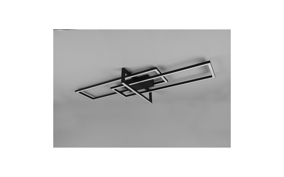 HLW LED LED Plafondlamp - Plafondverlichting - Trion Salana - 34W - Warm Wit 3000K - Dimbaar - Rechthoek - Mat Zwart - Aluminium HLW LED LED Plafondlamp - Plafondverlichting - Trion Salana - 34W - Warm Wit 3000K - Dimbaar - Rechthoek - Mat Zwart - Aluminium