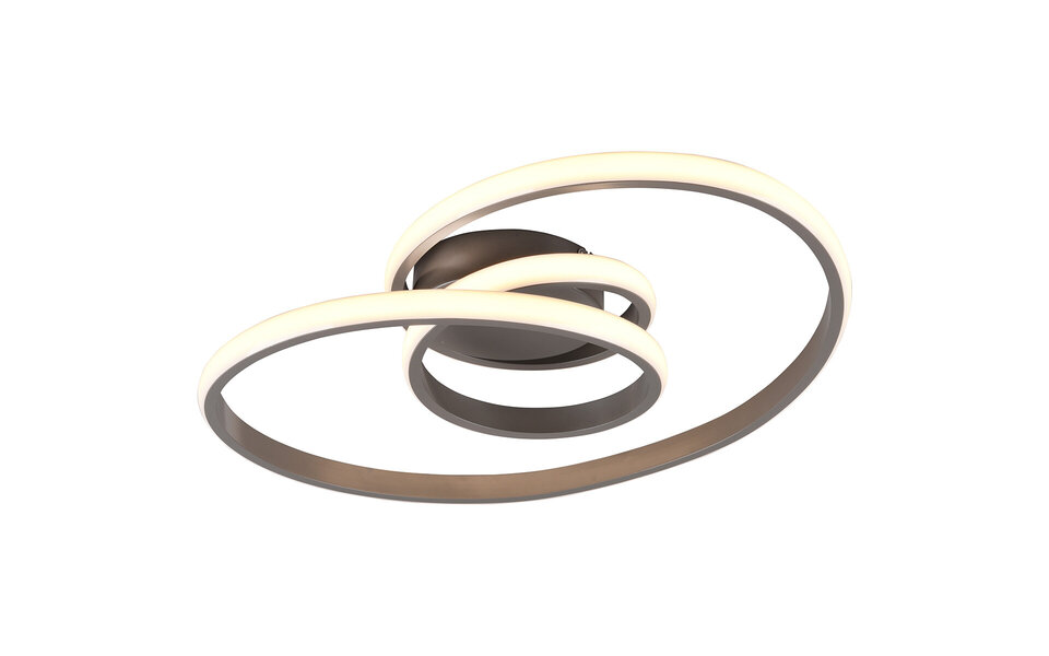 HLW LED LED Ceiling Light - Ceiling Lighting - Trion Sonso - 18.5W - Warm White 3000K - Dimmable - Round - Matte Nickel - Aluminum