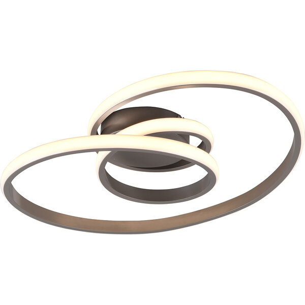 HLW LED LED Plafondlamp - Plafondverlichting - Trion Sonso - 18.5W - Warm Wit 3000K - Dimbaar - Rond - Mat Nikkel - Aluminium HLW LED LED Plafondlamp - Plafondverlichting - Trion Sonso - 18.5W - Warm Wit 3000K - Dimbaar - Rond - Mat Nikkel - Aluminium