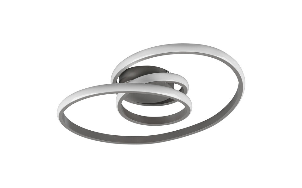 HLW LED LED Ceiling Light - Ceiling Lighting - Trion Sonso - 18.5W - Warm White 3000K - Dimmable - Round - Matte Nickel - Aluminum