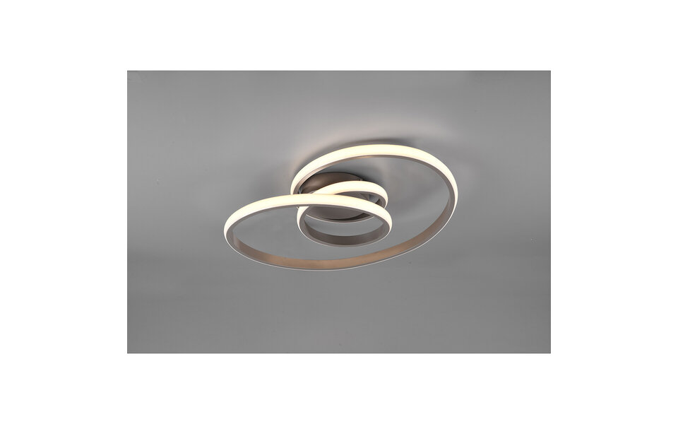 HLW LED LED Ceiling Light - Ceiling Lighting - Trion Sonso - 18.5W - Warm White 3000K - Dimmable - Round - Matte Nickel - Aluminum