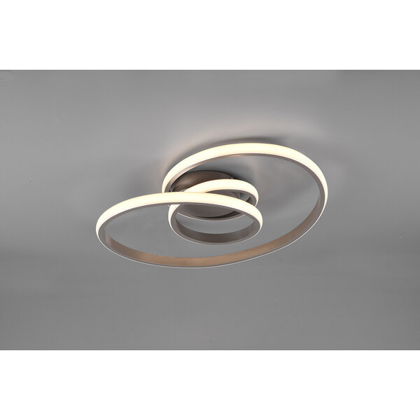 HLW LED LED Plafondlamp - Plafondverlichting - Trion Sonso - 18.5W - Warm Wit 3000K - Dimbaar - Rond - Mat Nikkel - Aluminium HLW LED LED Plafondlamp - Plafondverlichting - Trion Sonso - 18.5W - Warm Wit 3000K - Dimbaar - Rond - Mat Nikkel - Aluminium