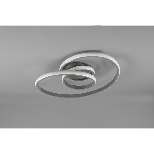 HLW LED LED Ceiling Light - Ceiling Lighting - Trion Sonso - 18.5W - Warm White 3000K - Dimmable - Round - Matte Nickel - Aluminum