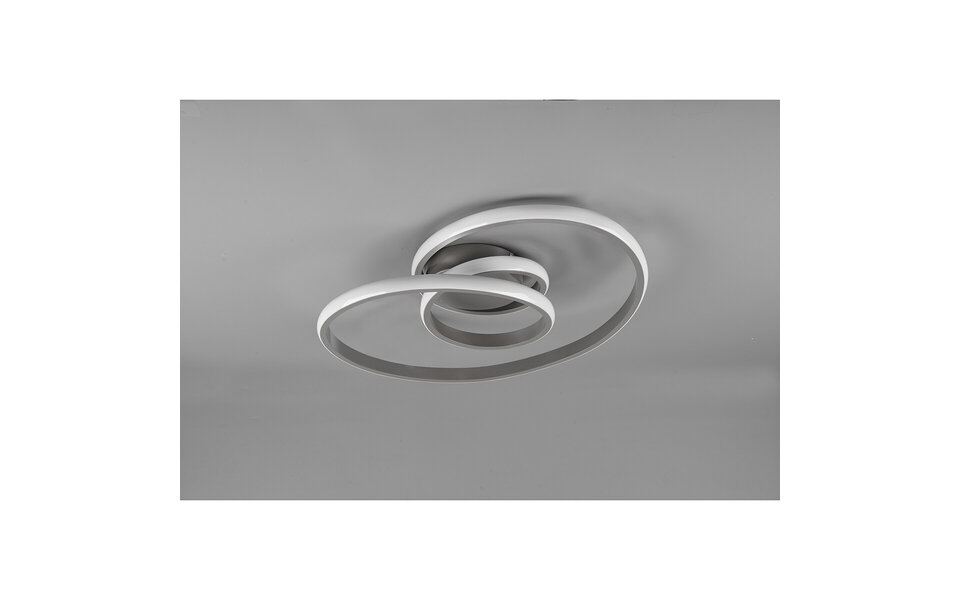 HLW LED LED Plafondlamp - Plafondverlichting - Trion Sonso - 18.5W - Warm Wit 3000K - Dimbaar - Rond - Mat Nikkel - Aluminium