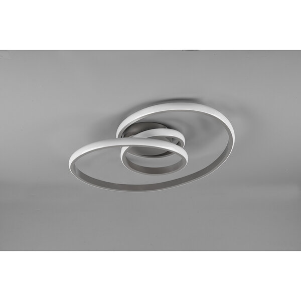 HLW LED LED Plafondlamp - Plafondverlichting - Trion Sonso - 18.5W - Warm Wit 3000K - Dimbaar - Rond - Mat Nikkel - Aluminium HLW LED LED Plafondlamp - Plafondverlichting - Trion Sonso - 18.5W - Warm Wit 3000K - Dimbaar - Rond - Mat Nikkel - Aluminium