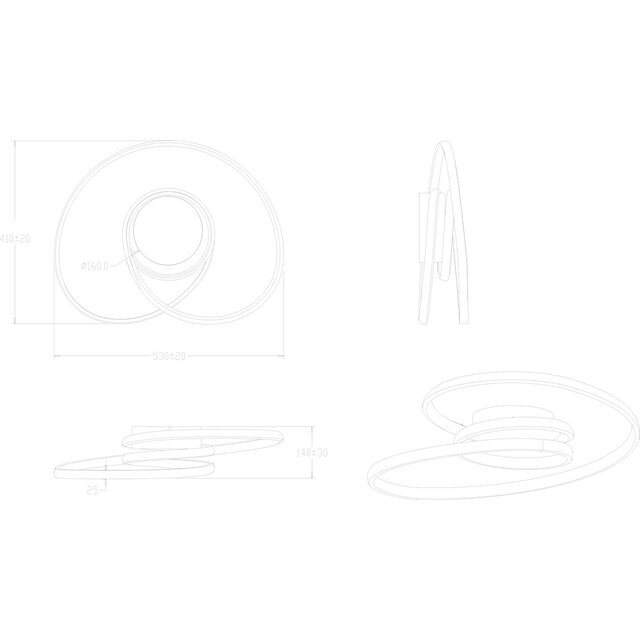 HLW LED LED Ceiling Light - Ceiling Lighting - Trion Sonso - 18.5W - Warm White 3000K - Dimmable - Round - Matte Nickel - Aluminum