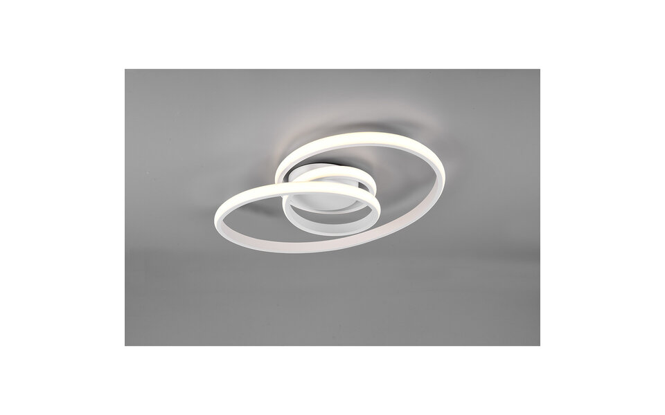 HLW LED LED Ceiling Lamp - Ceiling Lighting - Trion Sonso - 18.5W - Natural White 4000K - Dimmable - Round - Matte White - Aluminum