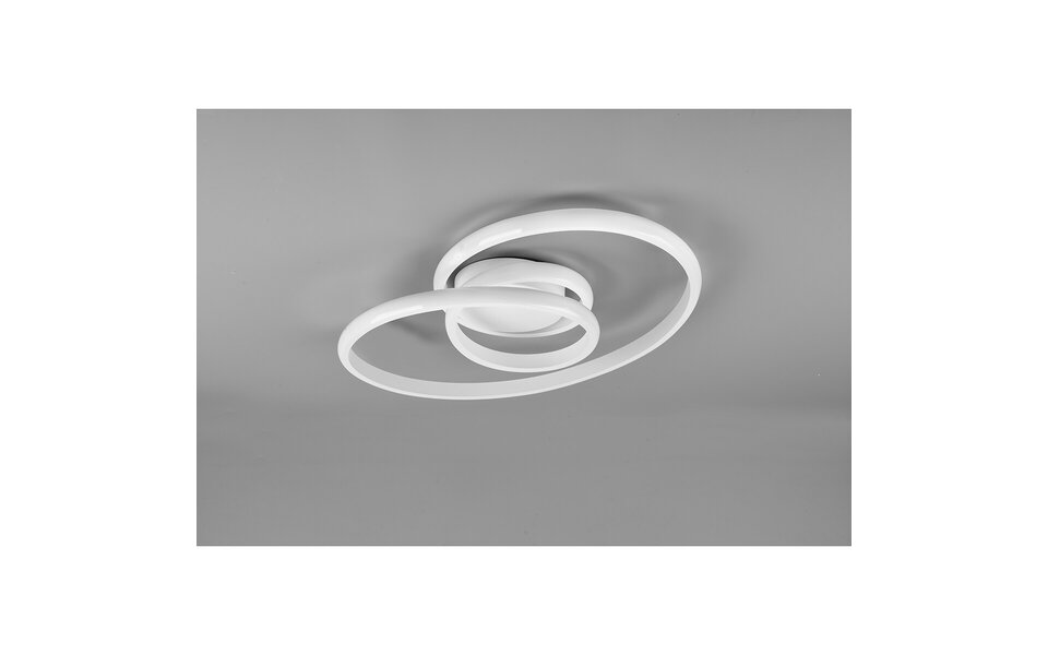 HLW LED LED Ceiling Lamp - Ceiling Lighting - Trion Sonso - 18.5W - Natural White 4000K - Dimmable - Round - Matte White - Aluminum