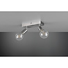 HLW LED LED ceiling spotlight - Trion Zuncka - E27 fitting - 2 lights - Rectangular - Matte nickel - Aluminum