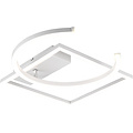 LED Ceiling Lamp - Ceiling Lighting - Trion Pivacci - 23.5W - Natural White 4000K - Dimmable - Square - Matte White - Aluminum