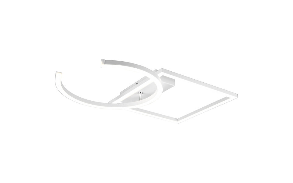 HLW LED LED Ceiling Lamp - Ceiling Lighting - Trion Pivacci - 23.5W - Natural White 4000K - Dimmable - Square - Matte White - Aluminum