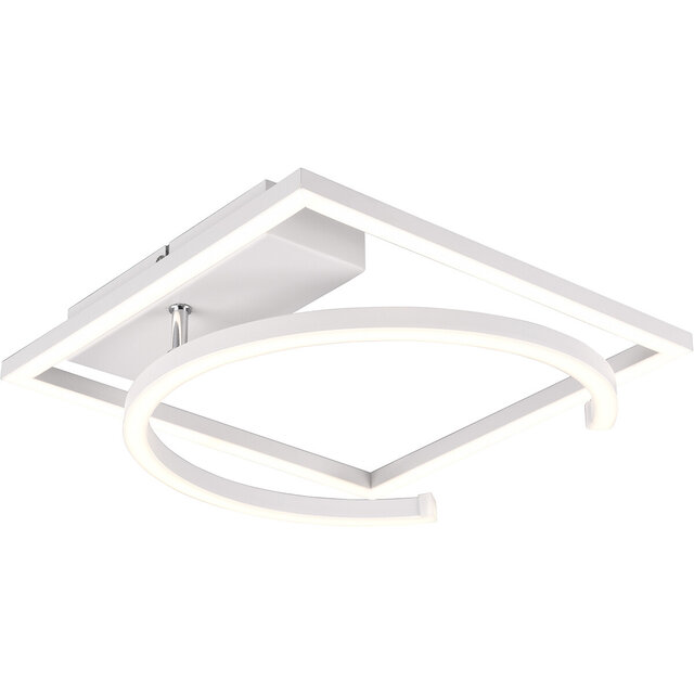 HLW LED LED Ceiling Lamp - Ceiling Lighting - Trion Pivacci - 23.5W - Natural White 4000K - Dimmable - Square - Matte White - Aluminum