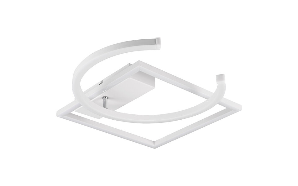 HLW LED LED Ceiling Lamp - Ceiling Lighting - Trion Pivacci - 23.5W - Natural White 4000K - Dimmable - Square - Matte White - Aluminum