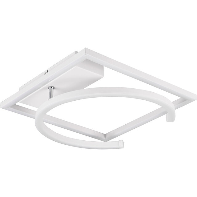 HLW LED LED Ceiling Lamp - Ceiling Lighting - Trion Pivacci - 23.5W - Natural White 4000K - Dimmable - Square - Matte White - Aluminum