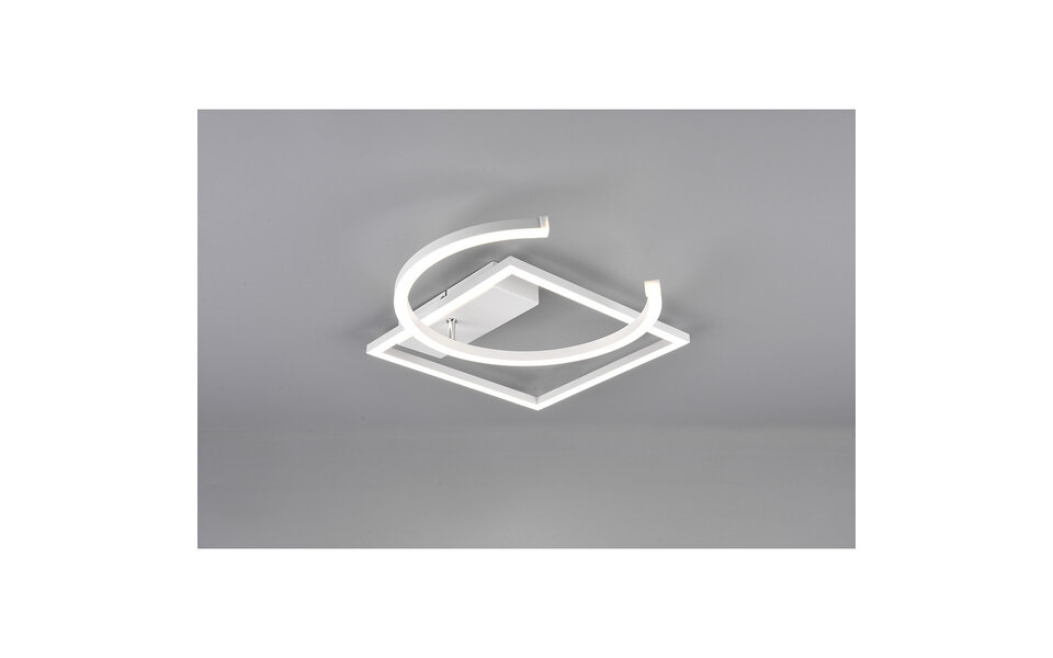 HLW LED LED Plafondlamp - Plafondverlichting - Trion Pivacci - 23.5W - Natuurlijk Wit 4000K - Dimbaar - Vierkant - Mat Wit - Aluminium