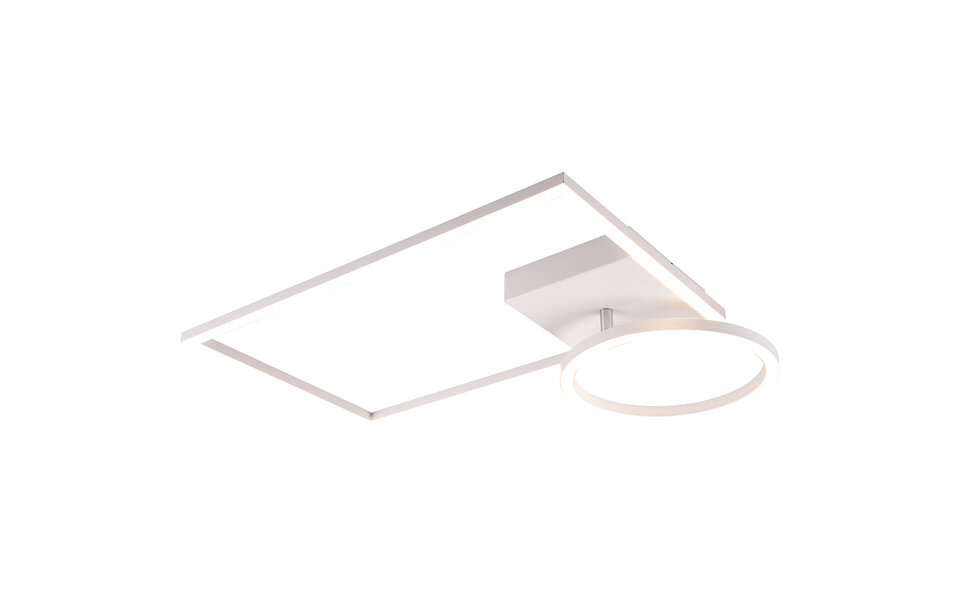 HLW LED LED Plafondlamp - Plafondverlichting - Trion Viyona - 24W - Natuurlijk Wit 4000K - Dimbaar - Rechthoek - Mat Wit - Aluminium