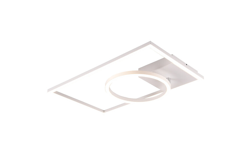 HLW LED LED Ceiling Light - Ceiling Lighting - Trion Viyona - 24W - Natural White 4000K - Dimmable - Rectangular - Matte White - Aluminum