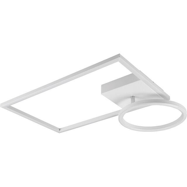 HLW LED LED Plafondlamp - Plafondverlichting - Trion Viyona - 24W - Natuurlijk Wit 4000K - Dimbaar - Rechthoek - Mat Wit - Aluminium