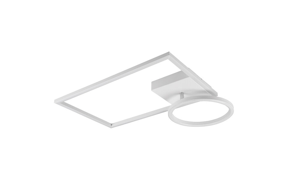 HLW LED LED Ceiling Light - Ceiling Lighting - Trion Viyona - 24W - Natural White 4000K - Dimmable - Rectangular - Matte White - Aluminum