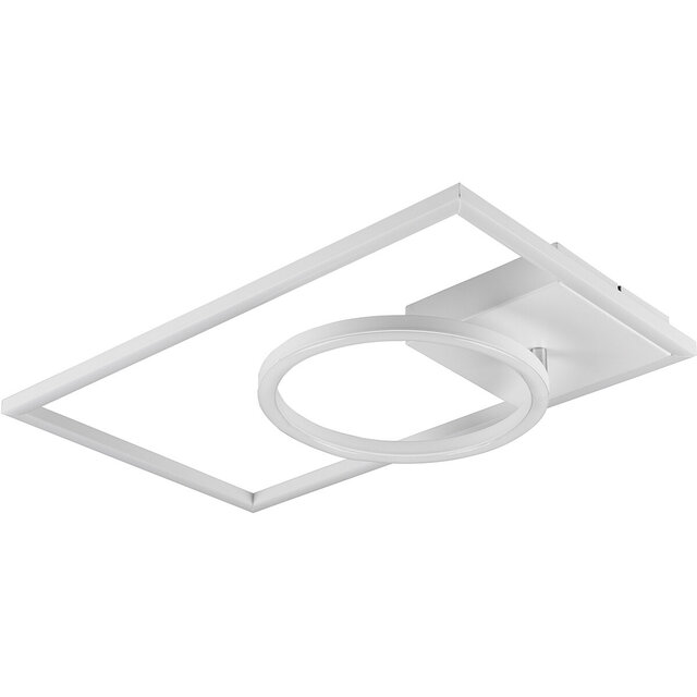 HLW LED LED Plafondlamp - Plafondverlichting - Trion Viyona - 24W - Natuurlijk Wit 4000K - Dimbaar - Rechthoek - Mat Wit - Aluminium