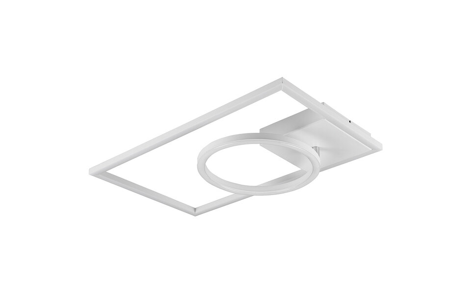 HLW LED LED Ceiling Light - Ceiling Lighting - Trion Viyona - 24W - Natural White 4000K - Dimmable - Rectangular - Matte White - Aluminum