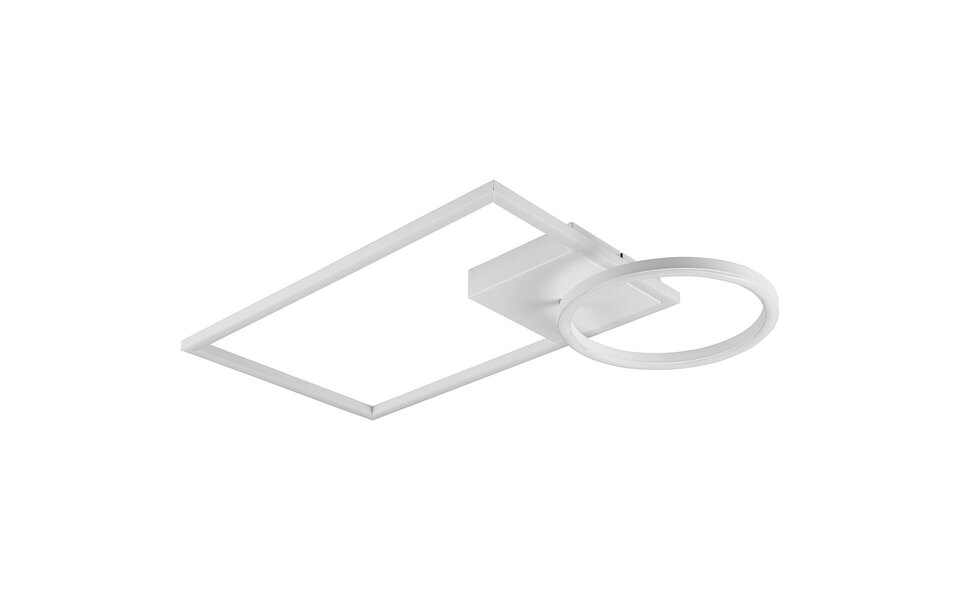 HLW LED LED Plafondlamp - Plafondverlichting - Trion Viyona - 24W - Natuurlijk Wit 4000K - Dimbaar - Rechthoek - Mat Wit - Aluminium