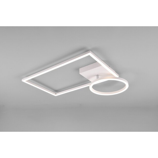 HLW LED LED Ceiling Light - Ceiling Lighting - Trion Viyona - 24W - Natural White 4000K - Dimmable - Rectangular - Matte White - Aluminum