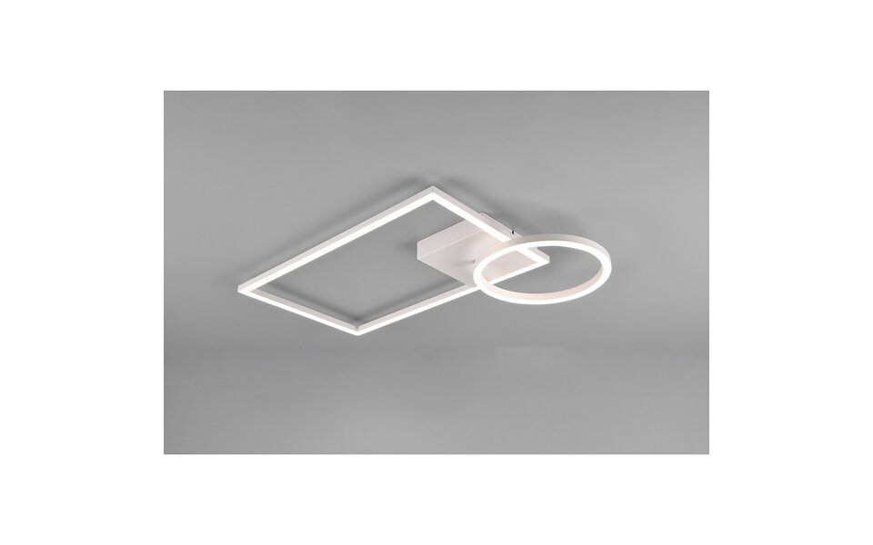 HLW LED LED Ceiling Light - Ceiling Lighting - Trion Viyona - 24W - Natural White 4000K - Dimmable - Rectangular - Matte White - Aluminum
