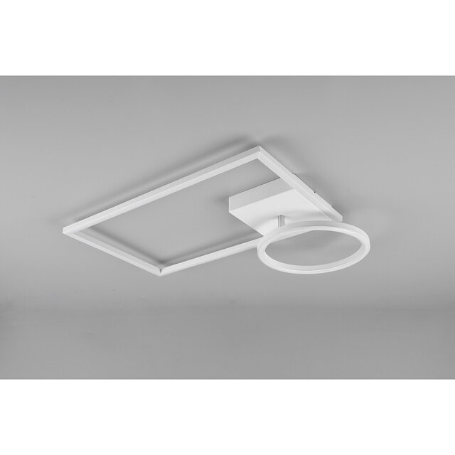 HLW LED LED Plafondlamp - Plafondverlichting - Trion Viyona - 24W - Natuurlijk Wit 4000K - Dimbaar - Rechthoek - Mat Wit - Aluminium