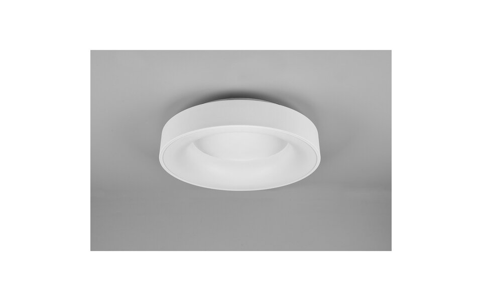 HLW LED LED Ceiling Light - Ceiling Lighting - Trion Gurano - 27W - Natural White 4000K - Dimmable - Round - Matte White - Aluminum
