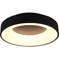 LED Plafondlamp - Plafondverlichting - Trion Gurano - 27W - Warm Wit 3000K - Dimbaar - Rond - Mat Zwart - Aluminium
