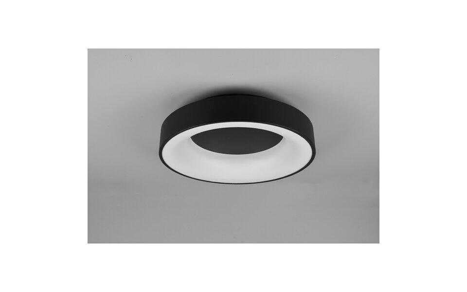 HLW LED LED Ceiling Light - Ceiling Lighting - Trion Gurano - 27W - Warm White 3000K - Dimmable - Round - Matte Black - Aluminum HLW LED LED Ceiling Light - Ceiling Lighting - Trion Gurano - 27W - Warm White 3000K - Dimmable - Round - Matte Black - Aluminum