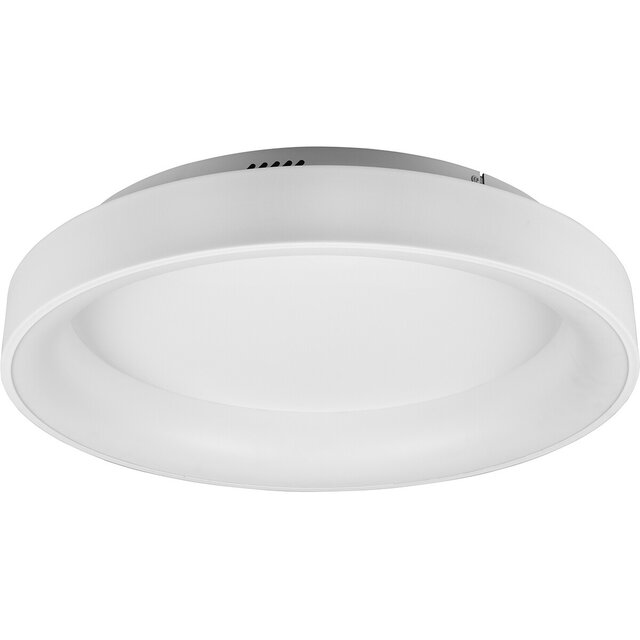 HLW LED LED Plafondlamp - Plafondverlichting - Trion Gurano - 48W - Aanpasbare Kleur - Afstandsbediening - Dimbaar - Rond - Mat Wit - Aluminium