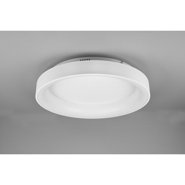 HLW LED LED Plafondlamp - Plafondverlichting - Trion Gurano - 48W - Aanpasbare Kleur - Afstandsbediening - Dimbaar - Rond - Mat Wit - Aluminium