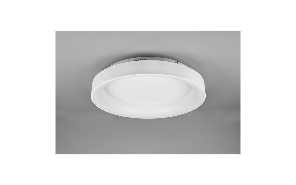 HLW LED LED Plafondlamp - Plafondverlichting - Trion Gurano - 48W - Aanpasbare Kleur - Afstandsbediening - Dimbaar - Rond - Mat Wit - Aluminium