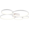 LED Ceiling Light - Trion Rondy - 49W - Warm White 3000K - Dimmable - Round - Matte White - Aluminum