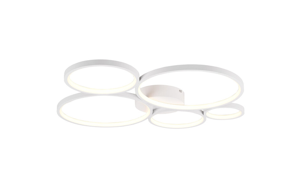 HLW LED LED Ceiling Light - Trion Rondy - 49W - Warm White 3000K - Dimmable - Round - Matte White - Aluminum