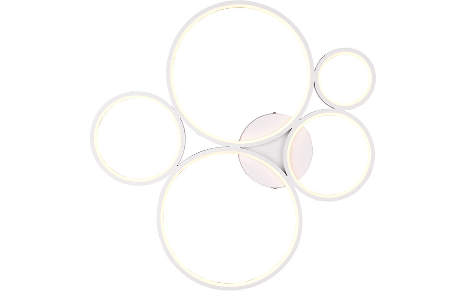 HLW LED LED Plafondlamp - Trion Rondy - 49W - Warm Wit 3000K - Dimbaar - Rond - Mat Wit - Aluminium