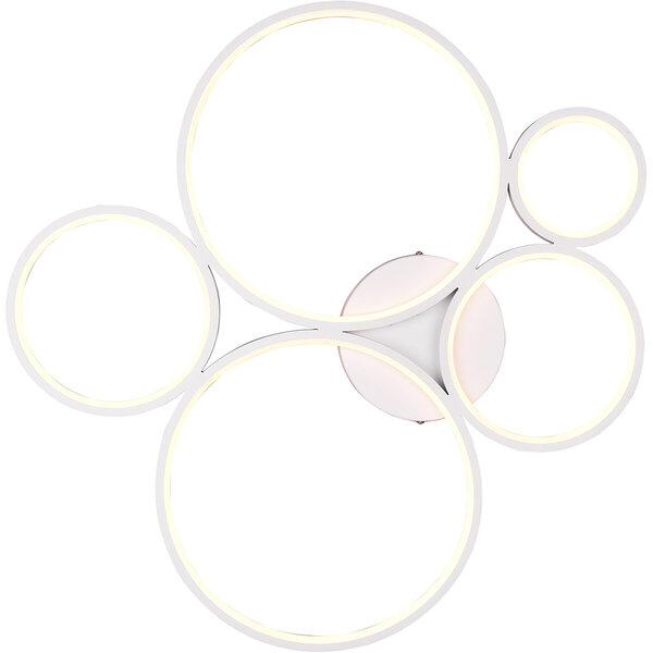 HLW LED LED Plafondlamp - Trion Rondy - 49W - Warm Wit 3000K - Dimbaar - Rond - Mat Wit - Aluminium HLW LED LED Plafondlamp - Trion Rondy - 49W - Warm Wit 3000K - Dimbaar - Rond - Mat Wit - Aluminium