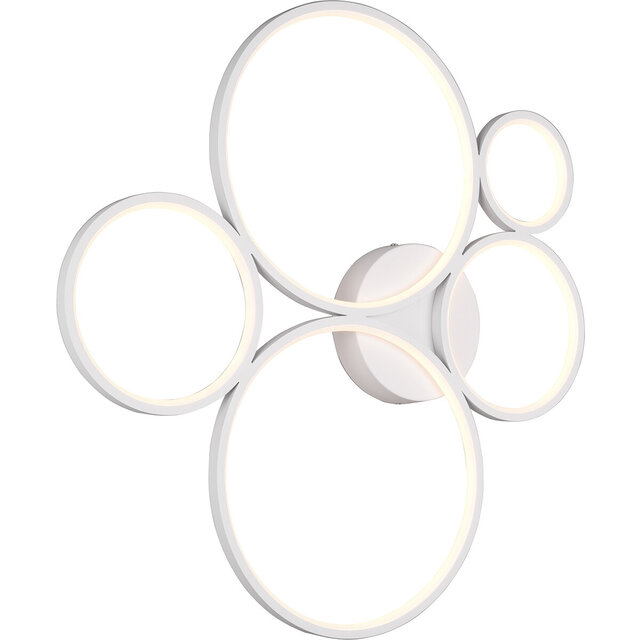 HLW LED LED Ceiling Light - Trion Rondy - 49W - Warm White 3000K - Dimmable - Round - Matte White - Aluminum