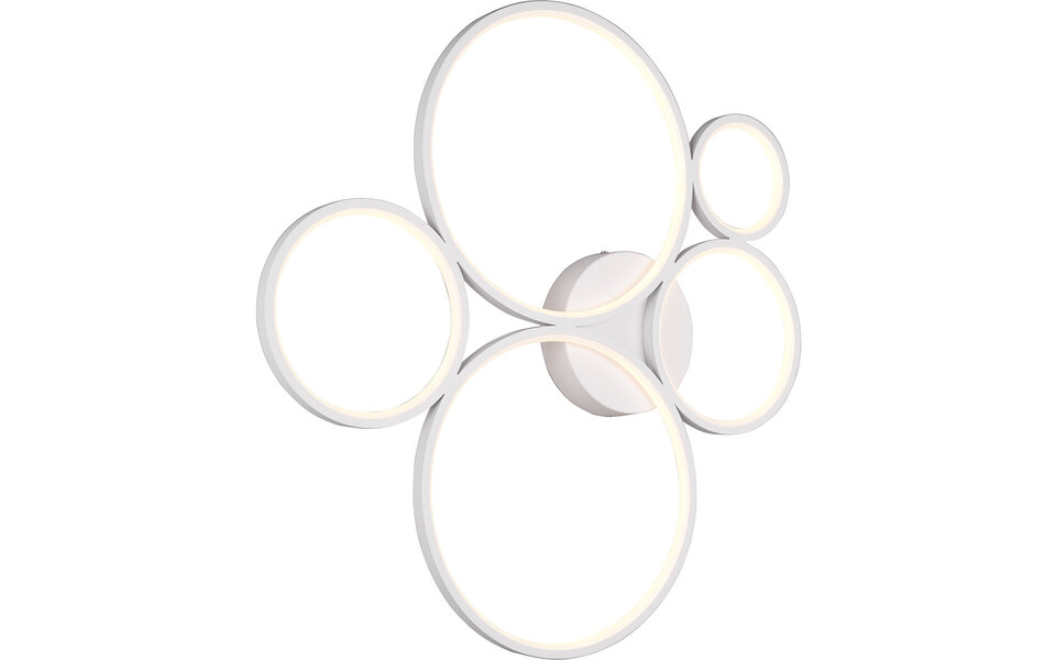 HLW LED LED Ceiling Light - Trion Rondy - 49W - Warm White 3000K - Dimmable - Round - Matte White - Aluminum