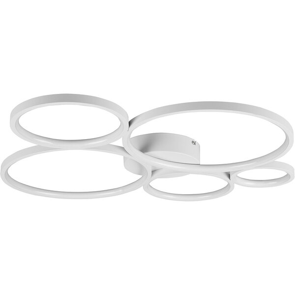 HLW LED LED Plafondlamp - Trion Rondy - 49W - Warm Wit 3000K - Dimbaar - Rond - Mat Wit - Aluminium HLW LED LED Plafondlamp - Trion Rondy - 49W - Warm Wit 3000K - Dimbaar - Rond - Mat Wit - Aluminium