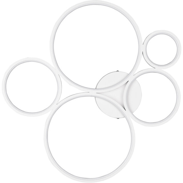 HLW LED LED Plafondlamp - Trion Rondy - 49W - Warm Wit 3000K - Dimbaar - Rond - Mat Wit - Aluminium