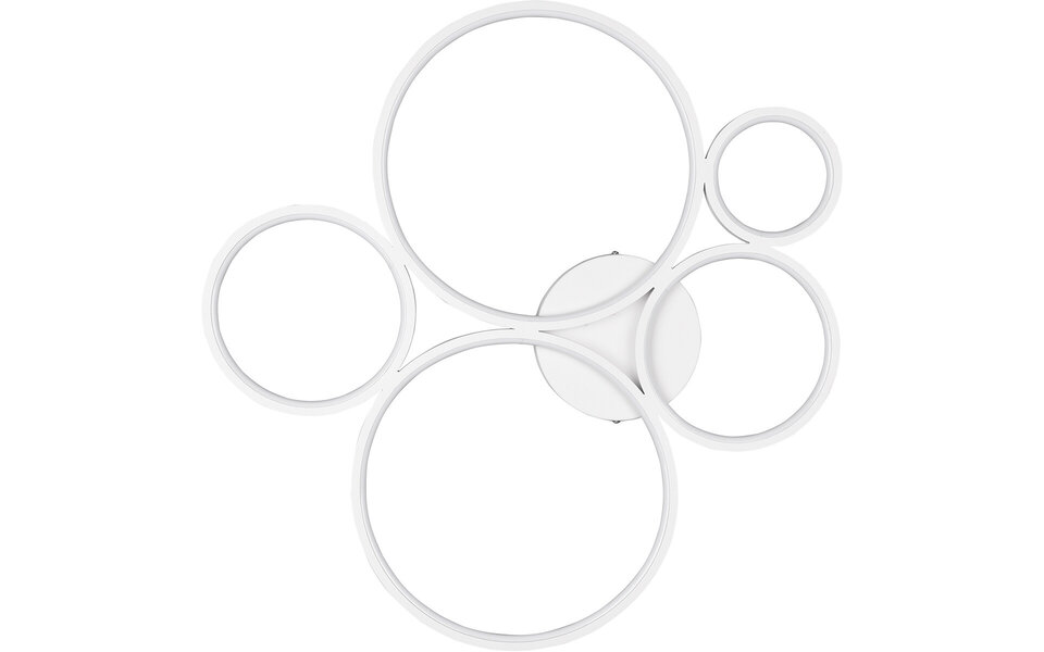 HLW LED LED Ceiling Light - Trion Rondy - 49W - Warm White 3000K - Dimmable - Round - Matte White - Aluminum