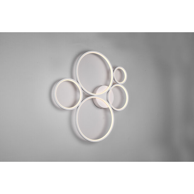 HLW LED LED Ceiling Light - Trion Rondy - 49W - Warm White 3000K - Dimmable - Round - Matte White - Aluminum