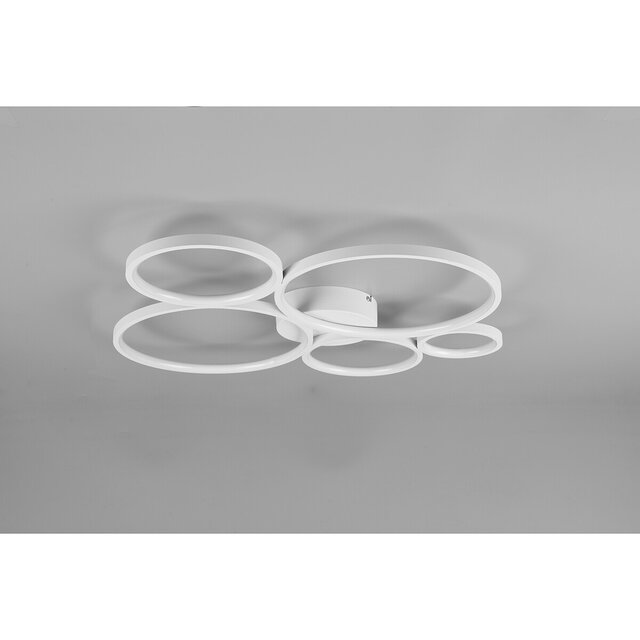 HLW LED LED Plafondlamp - Trion Rondy - 49W - Warm Wit 3000K - Dimbaar - Rond - Mat Wit - Aluminium