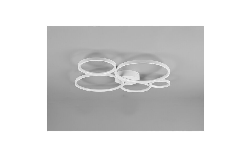 HLW LED LED Plafondlamp - Trion Rondy - 49W - Warm Wit 3000K - Dimbaar - Rond - Mat Wit - Aluminium