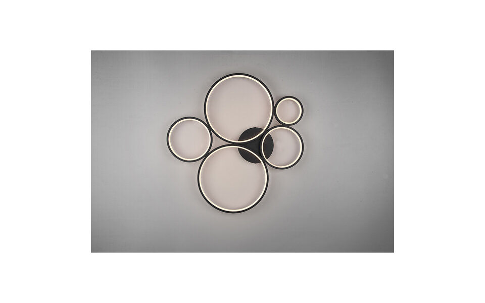 HLW LED LED Ceiling Light - Trion Rondy - 49W - Warm White 3000K - Dimmable - Round - Matte Black - Aluminum HLW LED LED Ceiling Light - Trion Rondy - 49W - Warm White 3000K - Dimmable - Round - Matte Black - Aluminum