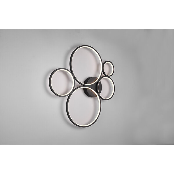 HLW LED LED Plafondlamp - Trion Rondy - 49W - Warm Wit 3000K - Dimbaar - Rond - Mat Zwart - Aluminium HLW LED LED Plafondlamp - Trion Rondy - 49W - Warm Wit 3000K - Dimbaar - Rond - Mat Zwart - Aluminium