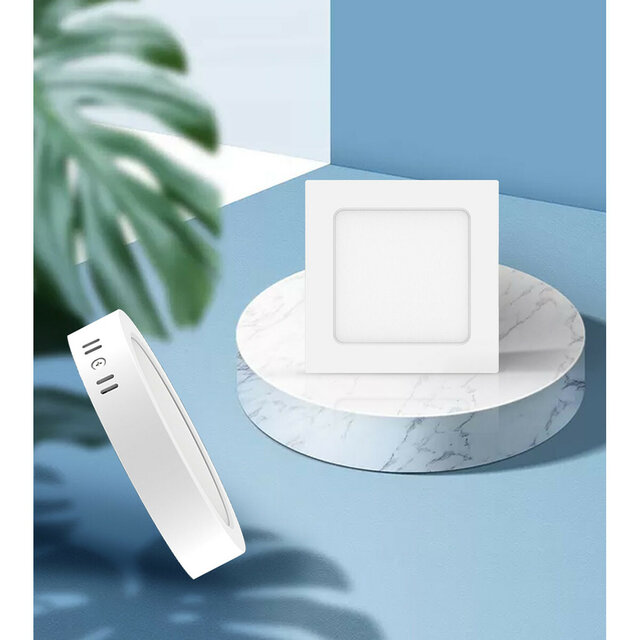 HLW LED LED Downlight Pro - Aigi Trinko - Opbouw Vierkant 18W - Warm Wit 3000K - Mat Wit - Kunststof